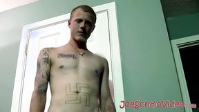 ”Old dude sucking amateurs fat dick after he wanks off”