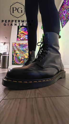 6'7 Giantess in Doc Martens Stomping Hard Vicious Slow-mo Stomps