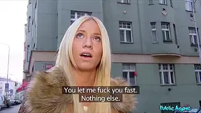 Blonde Lost In Prague Finds Herself Sucking On Strangers Cock 1