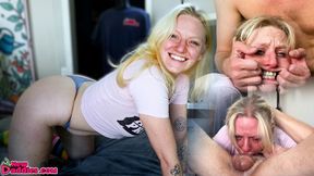 Blonde whore owes me money for rent, What should I do?