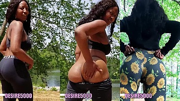 Ass worship and Joi session in the woods