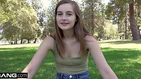 Outdoor petite teen seduction to destroy her pussy