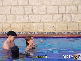 PART 1: SWIM TRAINER FUCKS MY STEPDAUGHTER IN THE BUTT AND I CATCH 'EM BOTH