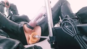 Totally Enclosed Latexdoll Fucked by Machine and Play with Ass-pussy