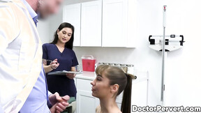 Nurse Jasmine Wilde prepares hot girl Tommy King for a 3some with Dr Mike Mancin