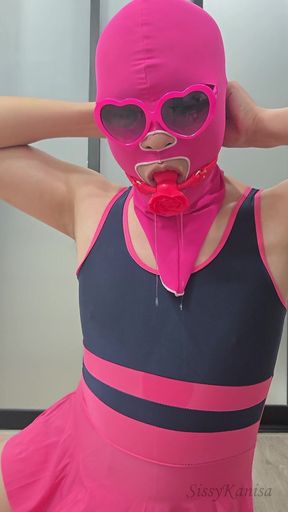 Sissy Kanisa Rose Mouth Gag Dildo Deep Throat