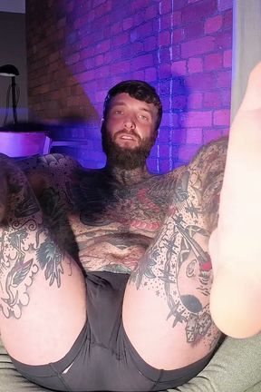 Tattooed Dom Foot Worship Solo Countdown