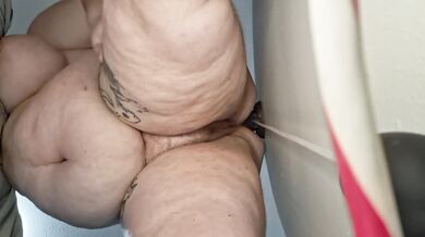 BBW mom screams as dragon dildo wrecks her tight backdoor