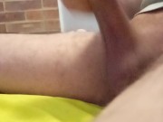 Cachondo pollon polla grande me saco la leche masturbacion sobre la cama latino pene grande dotado
