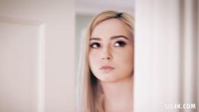 ”SISTERTRICK - Lexi Lore rides her hidden step brother's dick”