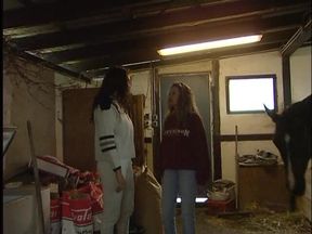 Two girls talking to each other