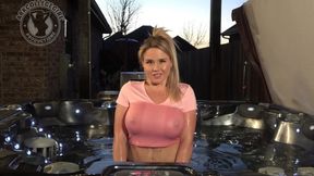 Join me in the Hot Tub for some Steamy Fun and wet shirt action