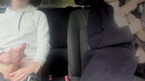 Cuckold jerks off while his wife sucks another guy's dick in the car