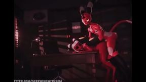 Moxxie getting his hole stretched by blitzo