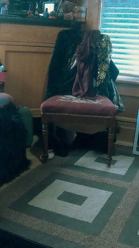 Cute Sissy T-girl in Pyjamas Shoots a Giant Stream at You