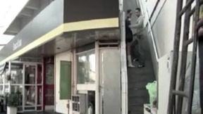 transgender prostitutes service in a public gas station