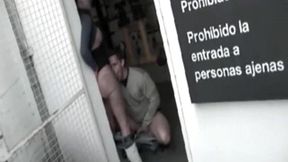 transgender prostitutes service in a public gas station