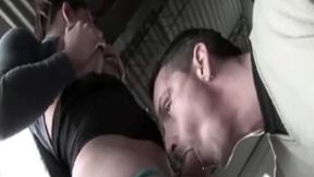 transgender prostitutes service in a public gas station