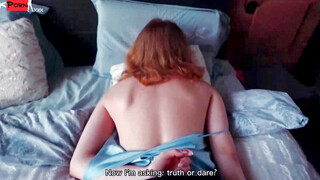 Stepmom's Hot Blonde Stepdaughter Plays A Risky 'Truth Or Dare', Ending In Hardcore Sex