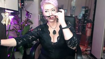 My stepmom is my webcam slut! Immodest dancing, close-up pussy and honest masturbation of a bitch in 45  format!