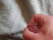 quick cumshot while doing laundry