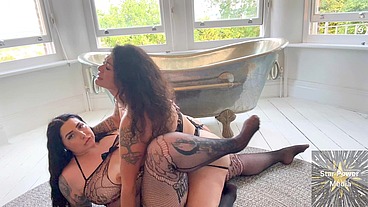 Big Booty BBW Lesbians Maddison Black & Dunken Hina Thick Ass Lesbian Quickie