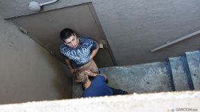 Secret Stairwell Suck ~ Blowjob with Max Carter