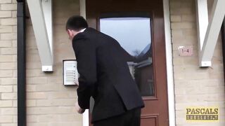 PASCALSSUBSLUTS - Scarla Swallows Cucks Husband With Master