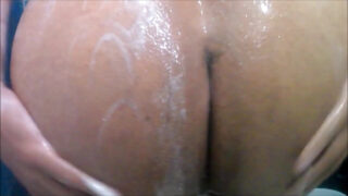 Dude drills her tight asshole before messy anal creampie