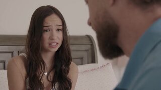 Submissive teen girl loves that her stepdad is so hung