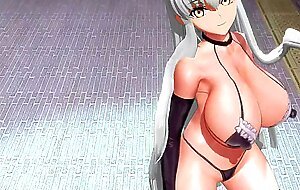 Code Geass CC Undress Dancing Hentai Lupin Song Big Boobs MMD 3D White Hair Color Edit Smixix