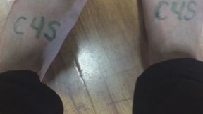 BLONDE HARDWOOD FLOOR LEGS & FEET