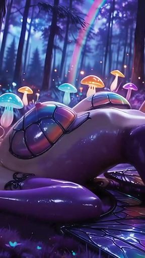 Pixie moans soft in mushroom mist then creamy facials shower her fairy cheeks with magic (AI)   Clip 1