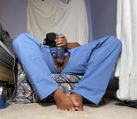 Nurse Jerking Out Cumshot In Scrubs With Fleshlight And Hands And Prostate Toy Inserted