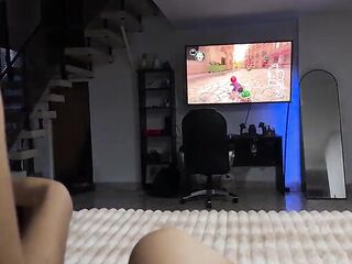 My neighbour's internet went out, this babe came upstairs and we ended up having lesbo sex.