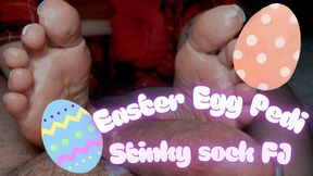 MFYT easter egg blue n pink toes stinky sock fj