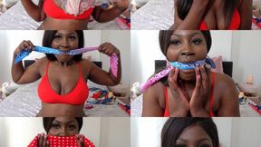 Zippy self gagging with dirty panties and bandanas (mp4)