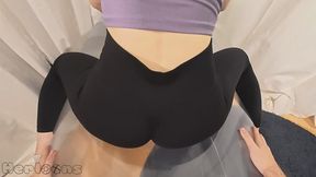 Saskia POV Rideroll and Gym Ball Bounce and Deflate