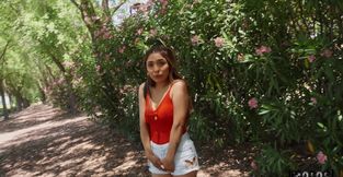 Outdoors teasing leads to smooth fucking with Latina Michi