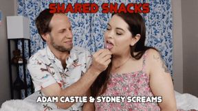 Shared Snacks ft Sydney Screams and Adam Castle - A Vore Scene featuring Giantess, Shrinking Fetish, Femdom POV, and Tiny Man - 720 WMV