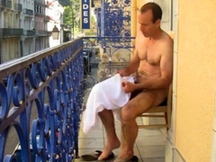 daddy on balcony