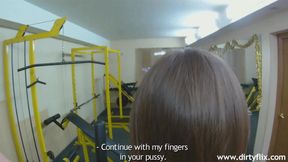 Anal workout in a gym