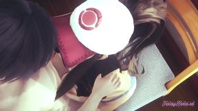 Hilda Gives Uncensored Pokemon Hentai Blowjob & Boobjob For Creampie Feast