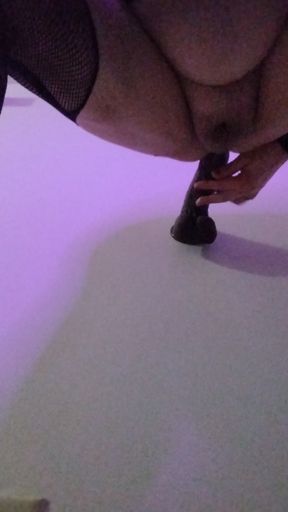 Teasing Wall Fuck in Pink and Black