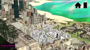 Hot mature MILF tied up and giving a deepthroat blowjob in 3D anime gameplay