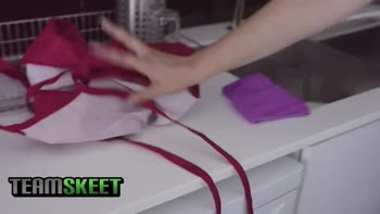 Sofia Lee's Busty Brunette Bonanza - Big Dick Frenzy in the Kitchen
