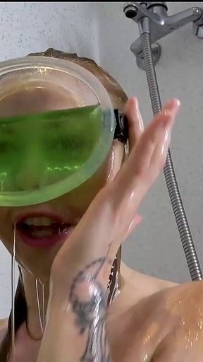 Slime Blowjob Fantasy in Dive Mask