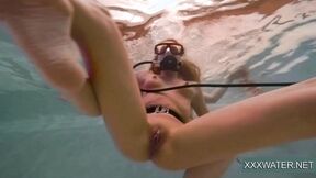 Sexy chicks with a guy in the pool