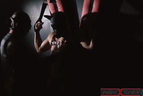 Masked gymmate destroys choking hole with his big cock