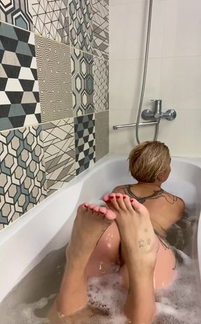 Hot bath and sweet, wet pussy  See more passion from Andre love